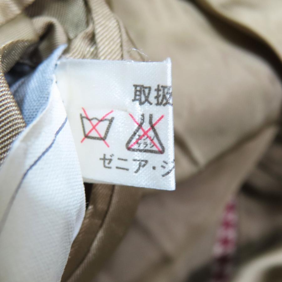美品 Ermenegildo Zegna エルメネジルド ゼニア カシミヤ100% 千鳥格子 カジュアル テーラードジャケット 2B 総裏地 54 レッド メンズ 古着 中古 USED 美品 Ermenegildo Zegna エルメネジルド ゼニア カシミヤ100% 千鳥格子