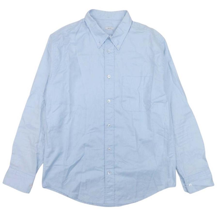 良品 VISVIM ビズビム ALBACORE SHIRT L/S IT シャツ カットソー トップス 長袖 ボタンダウン エルボーパッチ 1 サックス ブルー メンズ 古着 中古 USED visvim（ヴィズヴィム） 良品 ビズビム ALBACORE SHIRT L/S IT シャツ
