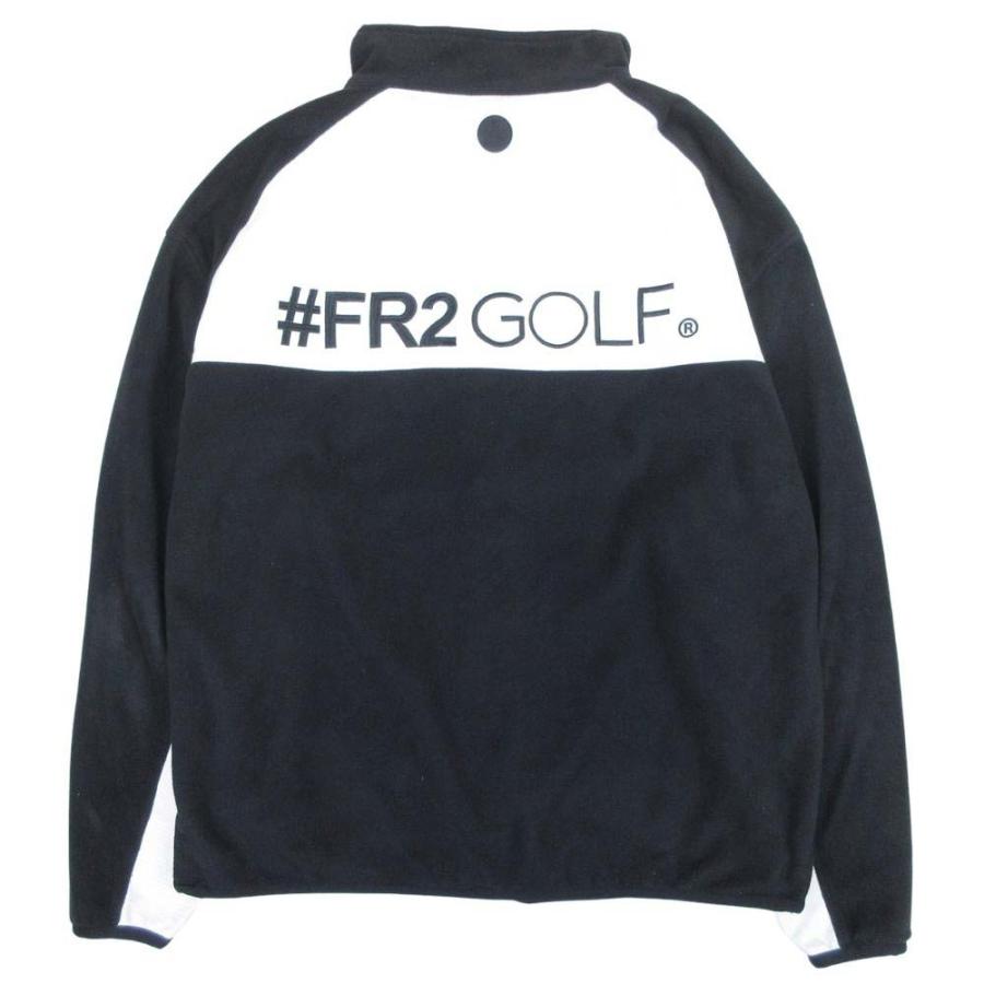 FR2 美品 FR2 GOLF エフアールツー ゴルフ ロゴ刺繍 フリース ジップ