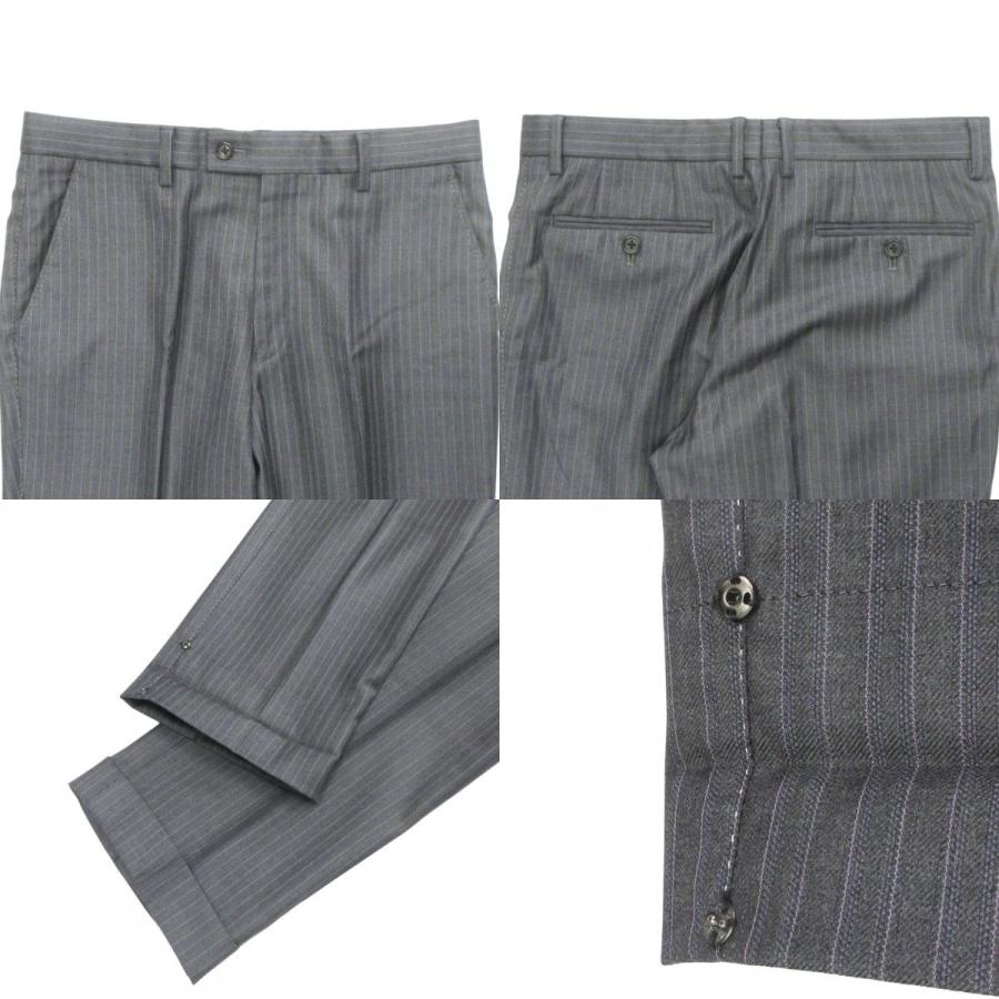 美品 Paul Smith ポール・スミス ロロピアーナ セットアップ スーツ ジャケット スラックス パンツ 総裏 ストライプ サイズL グレー メンズ 古着 中古 | Paul Smith | 09