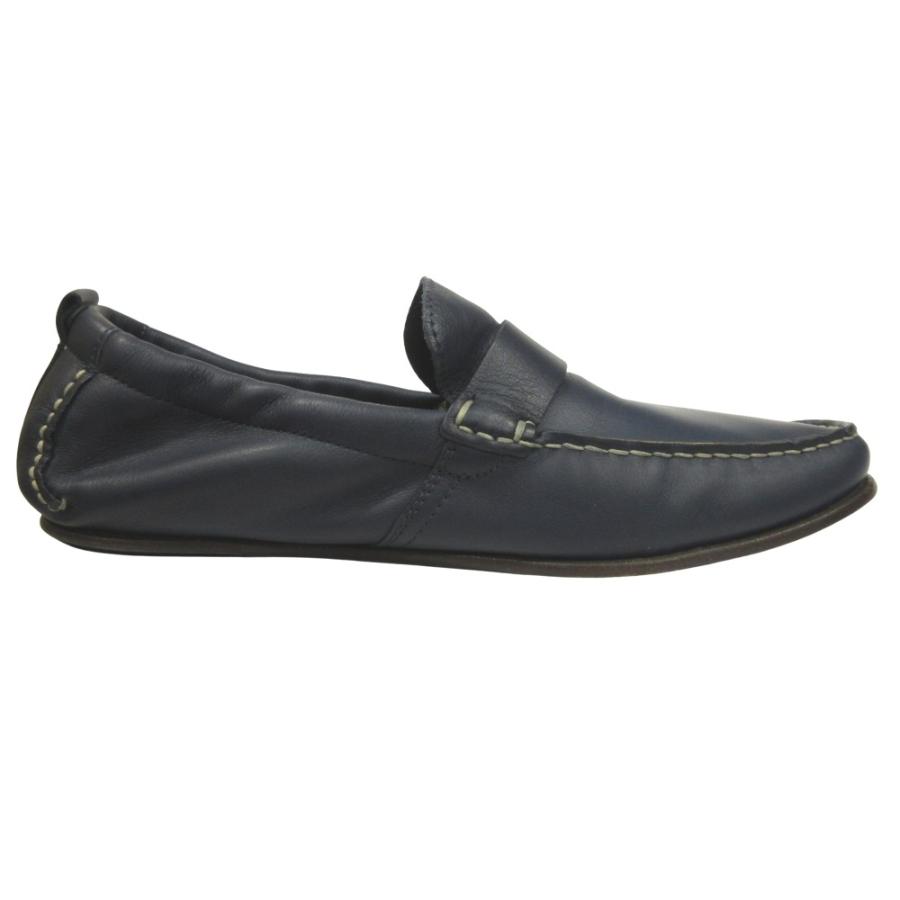 美品 Salvatore Ferragamo サルヴァトーレフェラガモ ヴァラリボン ドライビング シューズ ローファー モカシン レザー 6 24.5cm 紺 メンズ 古着 中古 |  | 01