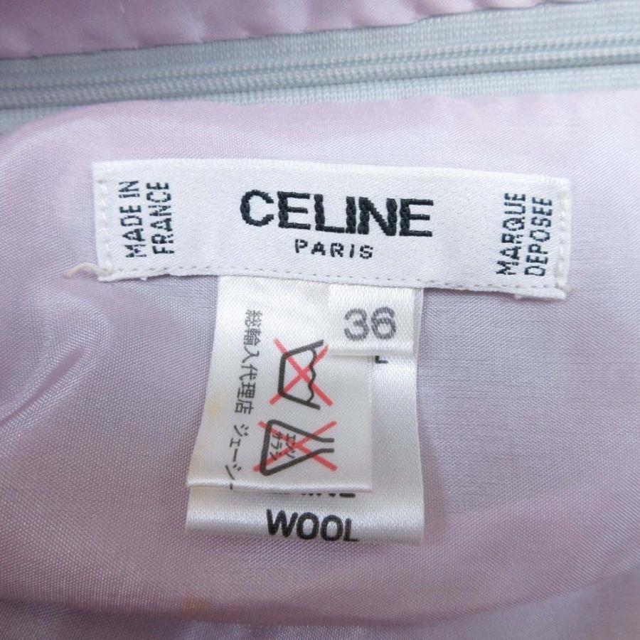 CELINE セリーヌ 90s ヴィンテージ ホースビット ベルト スカート セミタイトスカート ジェーシーシー期 36 ライトブルーグレー レディース 古着 中古 | CELINE | 05