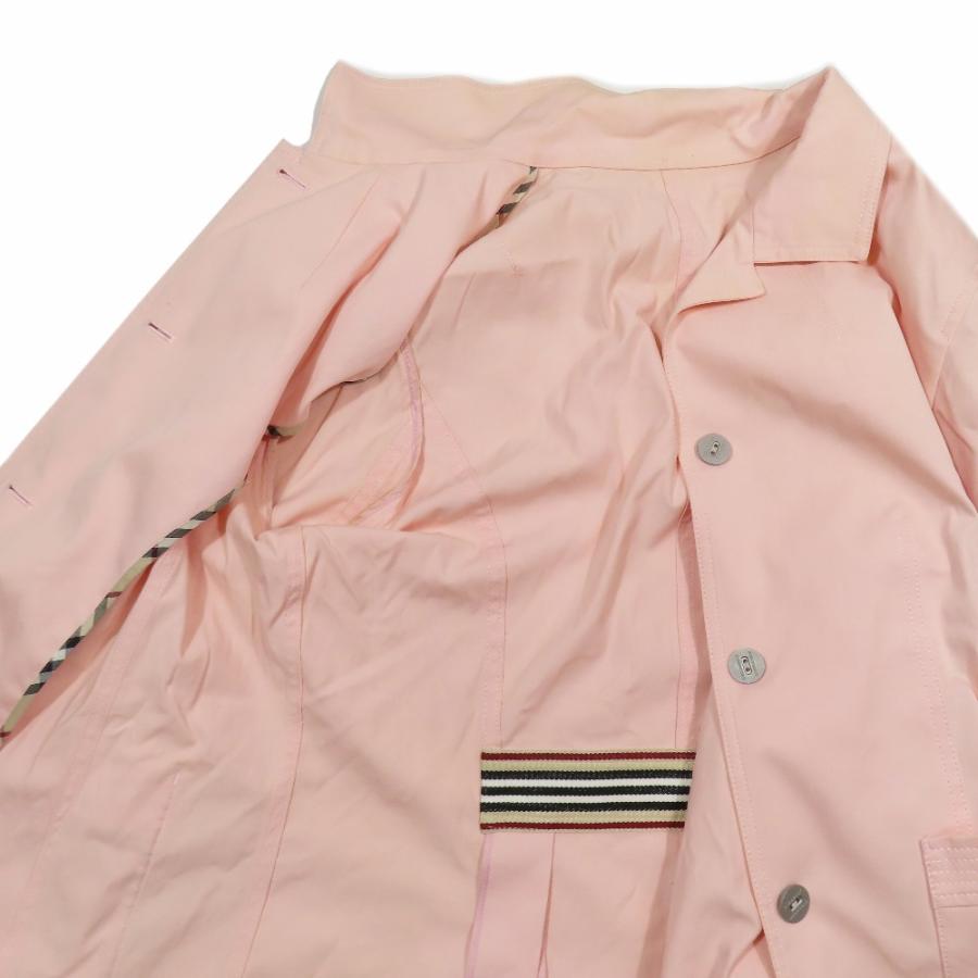 BURBERRY LONDON バーバリーロンドン ステンカラージャケット ブルゾン ショート丈 コットン 15 大きいサイズ ライトピンク レディース 古着 中古 |  | 02