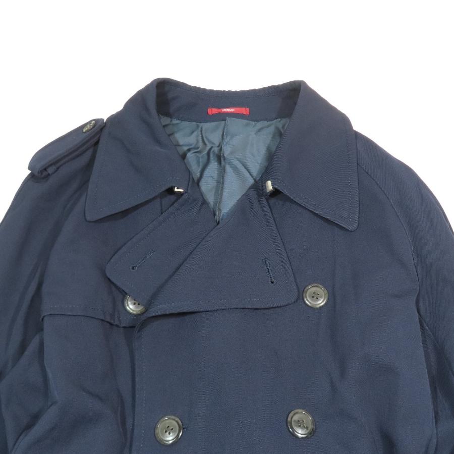 D'URBAN ダーバン トレンチコート ジャケット ダブルブレスト ベルト ロング ウール 56 大きいサイズ ネイビー メンズ 古着 中古 | D'URBAN | 03