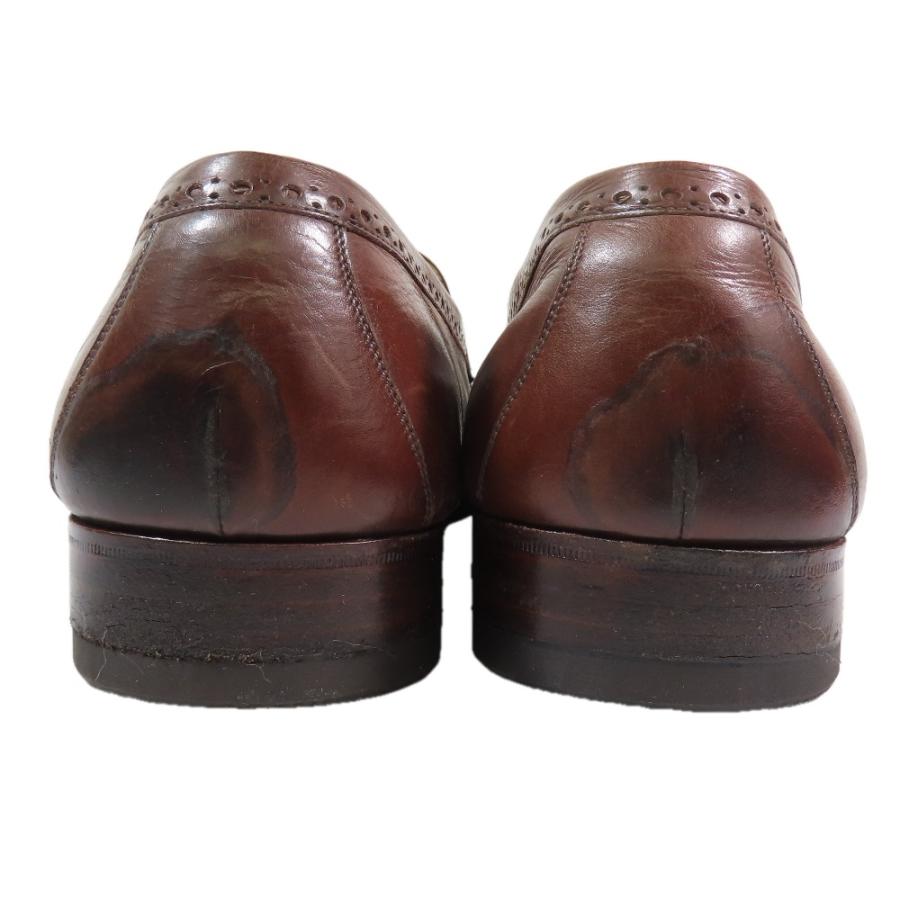 Salvatore Ferragamo サルヴァトーレフェラガモ ベルトストラップ ローファー レザー シューズ 8EE ダークブラウン メンズ 古着 中古 |  | 02