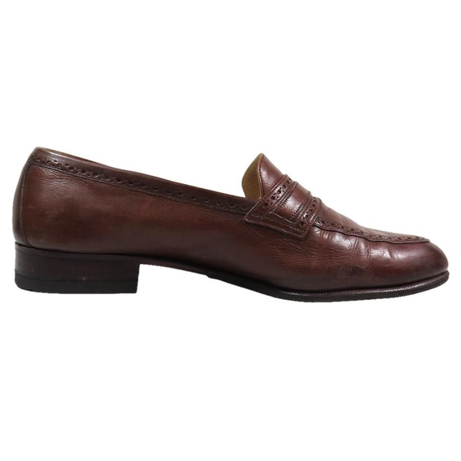 Salvatore Ferragamo サルヴァトーレフェラガモ ベルトストラップ ローファー レザー シューズ 8EE ダークブラウン メンズ 古着 中古 |  | 03