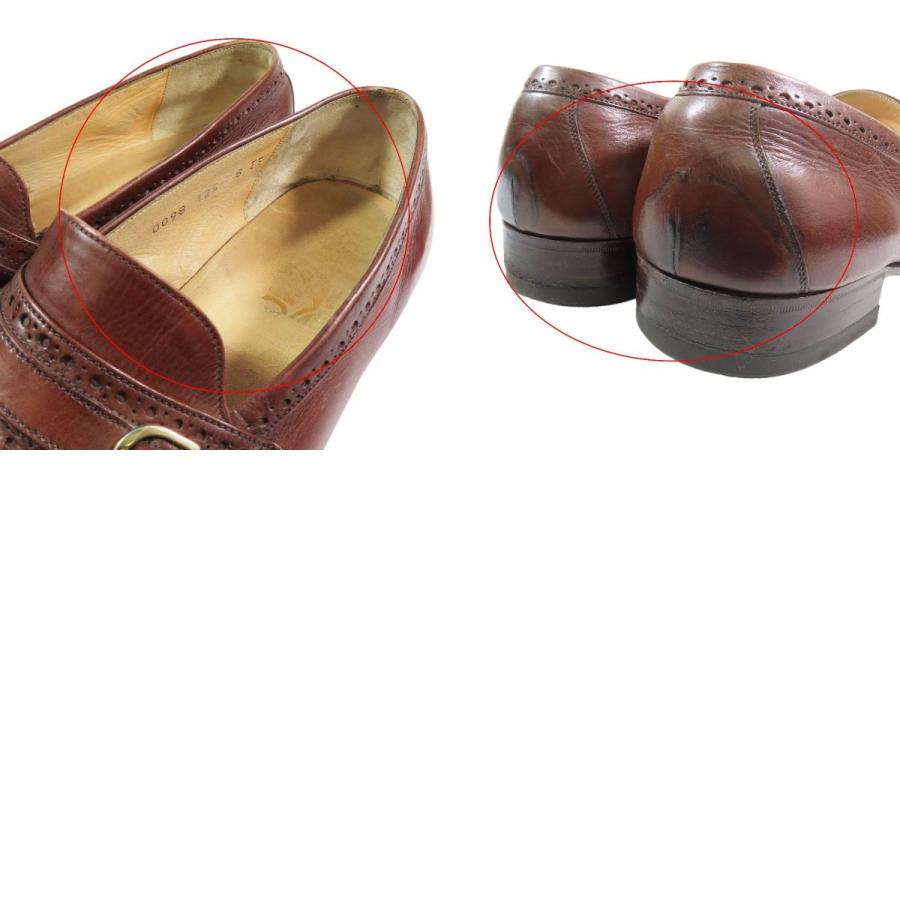 Salvatore Ferragamo サルヴァトーレフェラガモ ベルトストラップ ローファー レザー シューズ 8EE ダークブラウン メンズ 古着 中古 |  | 09