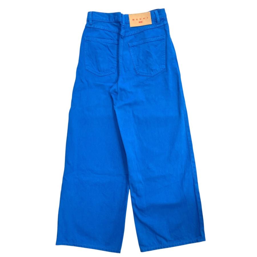 MARNI マルニ × UNIQLO ユニクロ ワイド バギー ジーンズ デニム パンツ ボトムス カラーパンツ ロゴ サイズ23 青 ブルー レディース 古着 中古 | MARNI | 01
