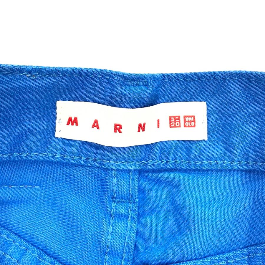 MARNI マルニ × UNIQLO ユニクロ ワイド バギー ジーンズ デニム パンツ ボトムス カラーパンツ ロゴ サイズ23 青 ブルー レディース 古着 中古 | MARNI | 04