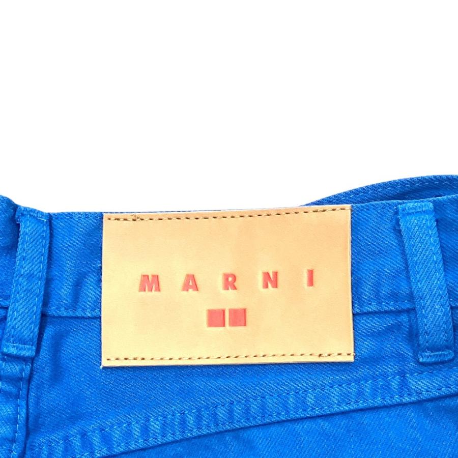 MARNI マルニ × UNIQLO ユニクロ ワイド バギー ジーンズ デニム パンツ ボトムス カラーパンツ ロゴ サイズ23 青 ブルー レディース 古着 中古 | MARNI | 05