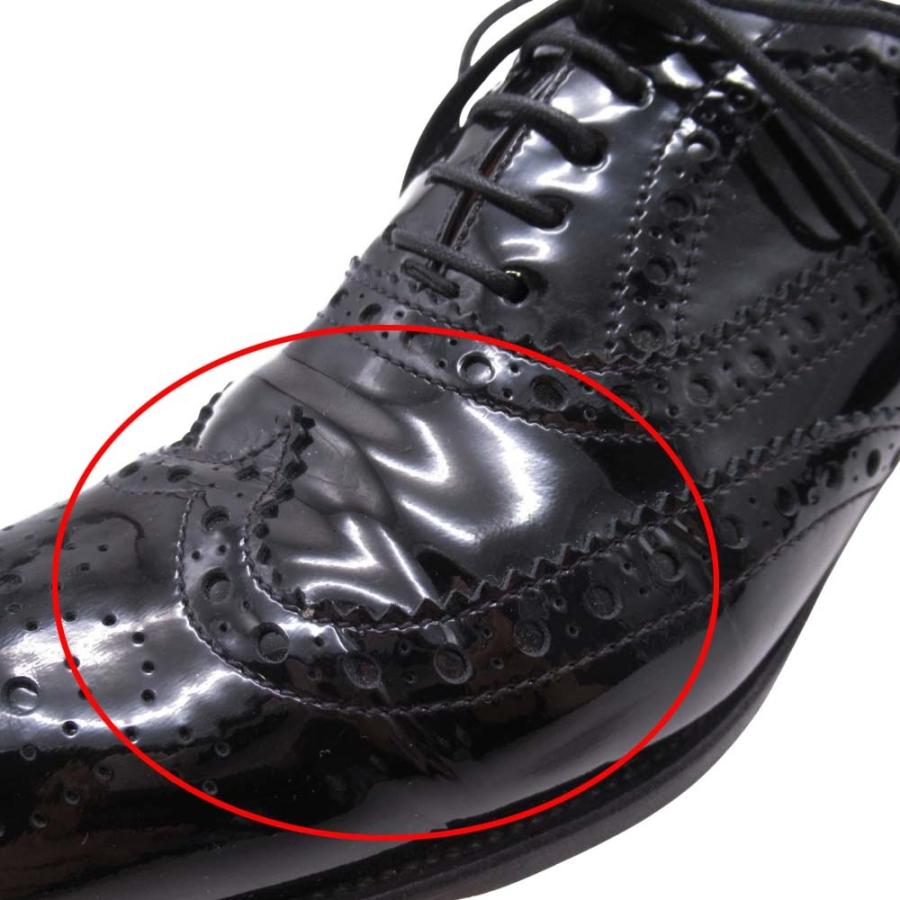良品 CHURCH'S チャーチ BURWOOD 3W バーウッド オックスフォードシューズ エナメル フルブローグ ウィングチップ 革靴 36/23.0 黒 レディース 古着 中古 | Church's | 08