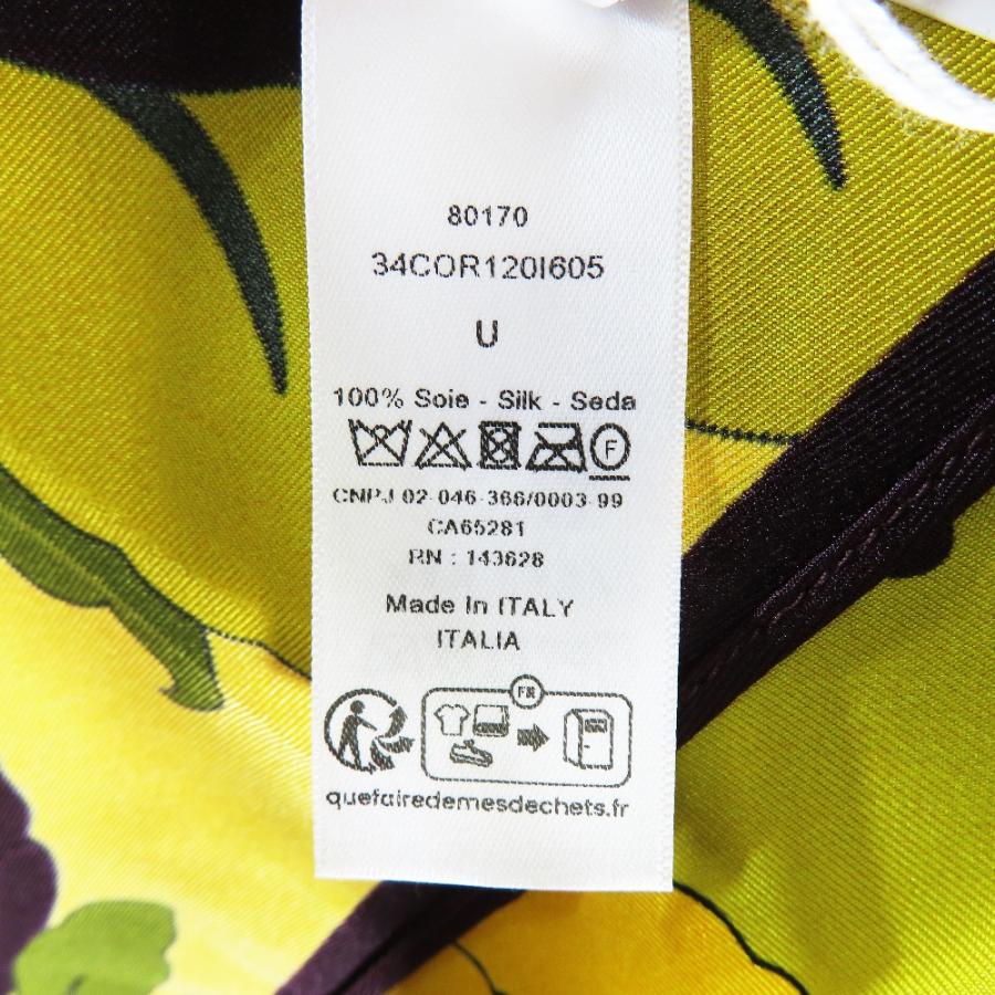 未使用 Christian Dior クリスチャンディオール フラワー ホルターネック シルク トップス カットソー シャツ ブラウス イエロー レディース 古着 中古 | Christian Dior | 05