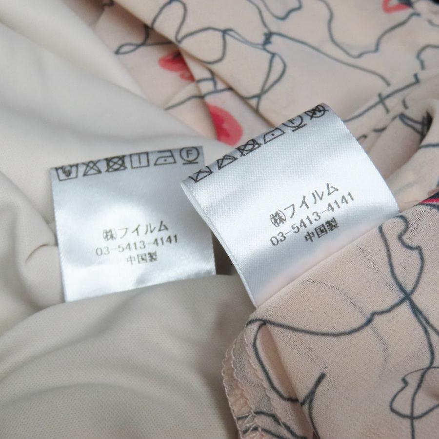 美品 DOUBLE STANDARD CLOTHING ダブルスタンダードクロージング シフォンフリルワンピース ドレス 長袖 ロング丈 36 ピンク レディース 古着 中古 | DOUBLE STANDARD CLOTHING | 08