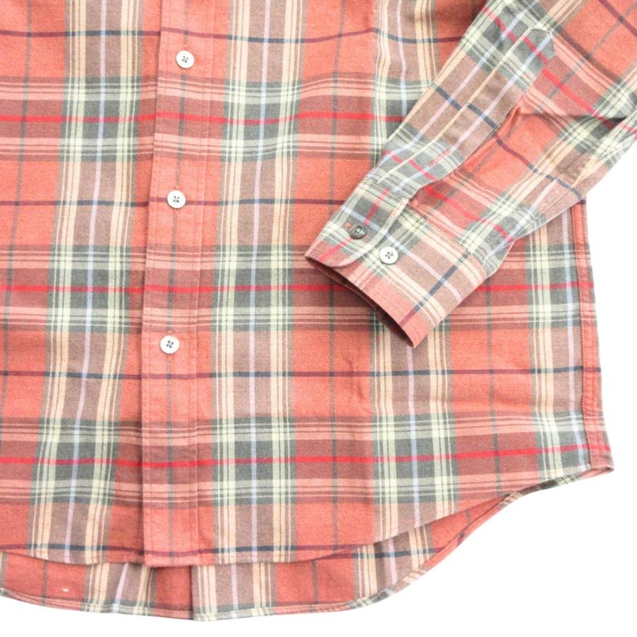 美品 BURBERRY LONDON バーバリーロンドン チェック柄 ボタンダウン シャツ カットソー ブラウス 長袖 LL 大きいサイズ 赤 レッド系 メンズ 古着 中古 |  | 03