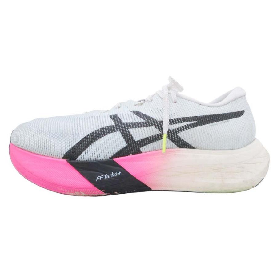 良品 asics アシックス METASPEED EDGE PARIS メタスピードエッジ パリ ランニングシューズ トレーニング 28.0cm グレー ピンク メンズ 古着 中古 | ASICS
