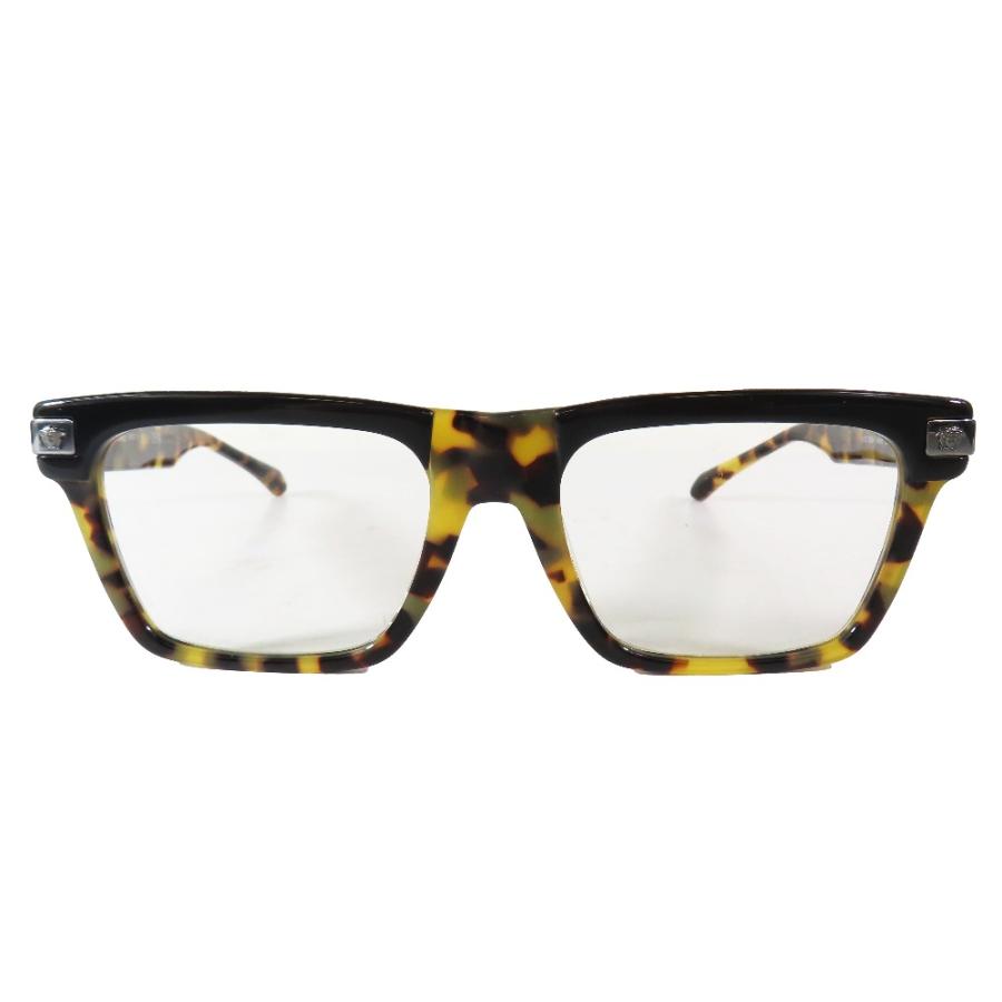 未使用 VERSACE ヴェルサーチ 3354 5456 メデューサ ロゴ サングラス べっ甲柄 スクエア アイウェア メガネ 53□18 145 マルチカラー メンズ 古着 中古 USED VERSACE（ヴェルサーチェ） 未使用 ヴェルサーチ 3354 5456 メデューサ
