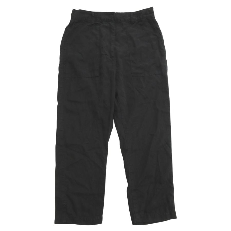 美品 Deuxieme Classe ドゥーズィエムクラス セイヒンゾメ military パンツ スラックス イージー サルエル 36 黒 ブラック レディース 古着 中古 | Deuxieme Classe