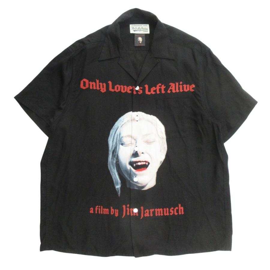 美品 WACKO MARIA ワコマリア 21SS Jim Jarmusch ショート スリーブ ハワイアン アロハ シャツ カットソー 半袖 サイズM 黒 ブラック メンズ 古着 中古 USED WACKO MARIA（ワコマリア） 美品 21SS Jim Jarmusch ショート スリーブ