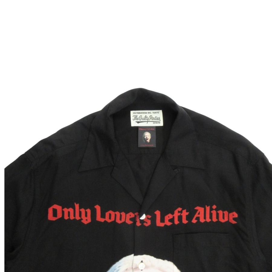 美品 WACKO MARIA ワコマリア 21SS Jim Jarmusch ショート スリーブ ハワイアン アロハ シャツ カットソー 半袖 サイズM 黒 ブラック メンズ 古着 中古 USED WACKO MARIA（ワコマリア） 美品 21SS Jim Jarmusch ショート スリーブ