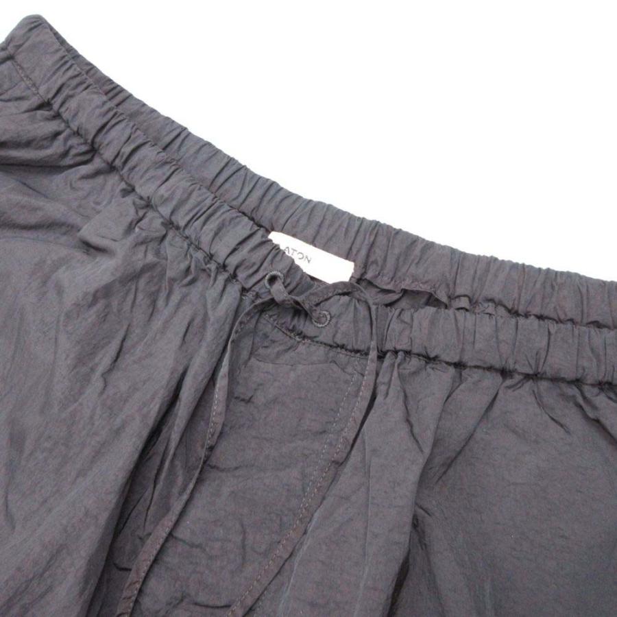 美品 ATON エイトン HAND DYED NYLON OVER PANTS ナイロン パンツ トラウザー ボトムス イージー 6 こげ茶 ダークブラウン メンズ 古着 中古 | ATON | 02