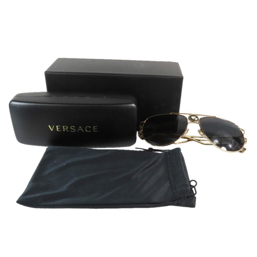 【極美品】VERSACE サングラス メデューサ ティアドロップ ミラーレンズ VERSACE（ヴェルサーチェ） 新品同様 ヴェルサーチ メデューサ