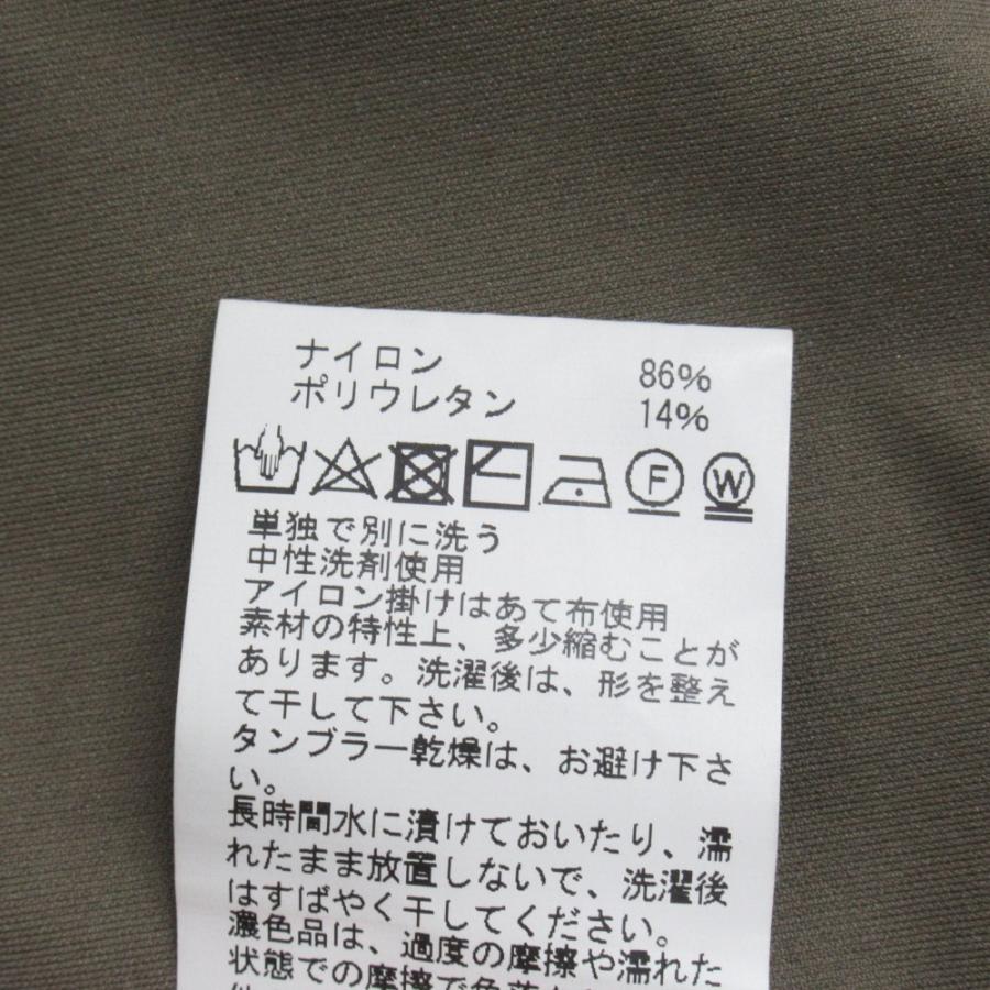 美品 malla マーラ ナイロン ノースリーブ サロペット フレア ワイド パンツ ストレッチ サイズ38 カーキ レディース 古着 中古 | malla | 03