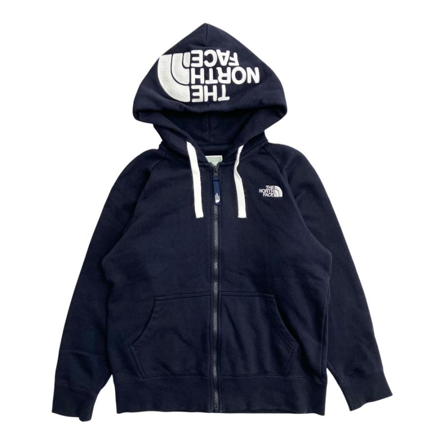美品 THE NORTH FACE ザ・ノースフェイス リアビュー フルジップ フーディ スウェット パーカー NTW62130 サイズM 紺 ネイビー レディース 古着 中古 | 