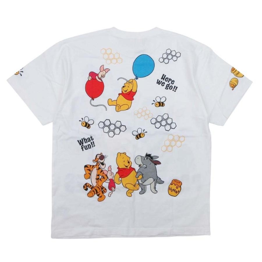 新品同様 Disney 東京ディズニーリゾート くまのプーさん Tシャツ 半袖 クルーネック トップス カットソー Winnie the Pooh LL ホワイト メンズ レディース 古着 | Disney | 01