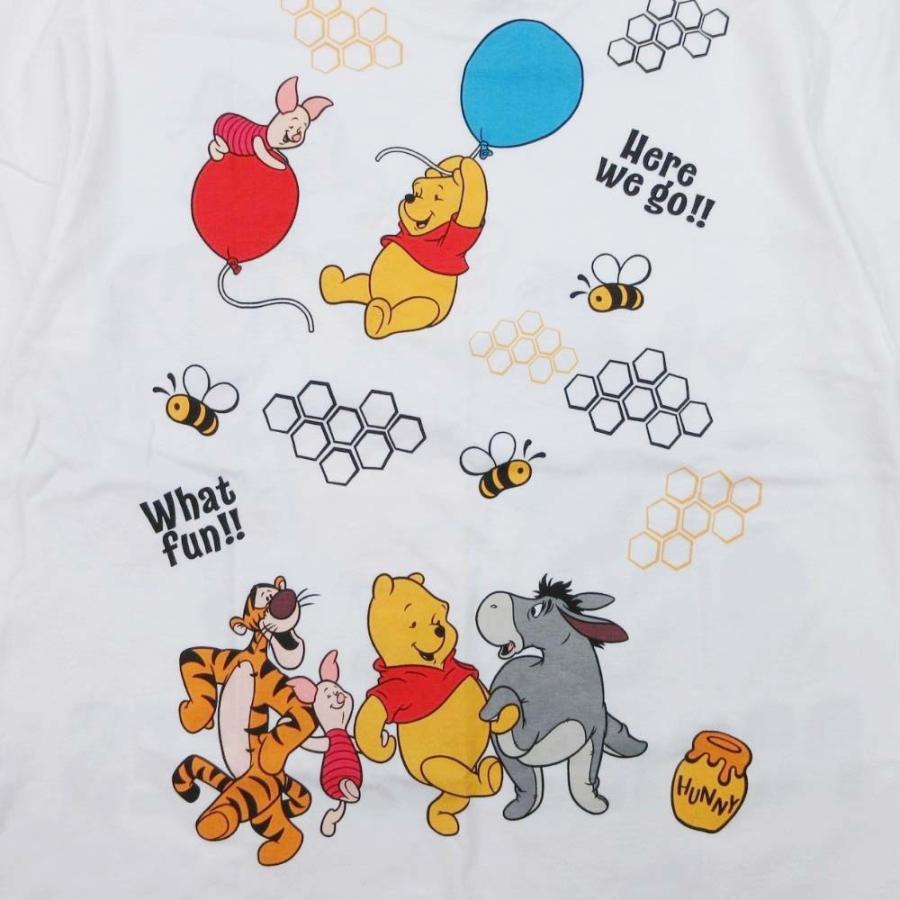 新品同様 Disney 東京ディズニーリゾート くまのプーさん Tシャツ 半袖 クルーネック トップス カットソー Winnie the Pooh LL ホワイト メンズ レディース 古着 | Disney | 04