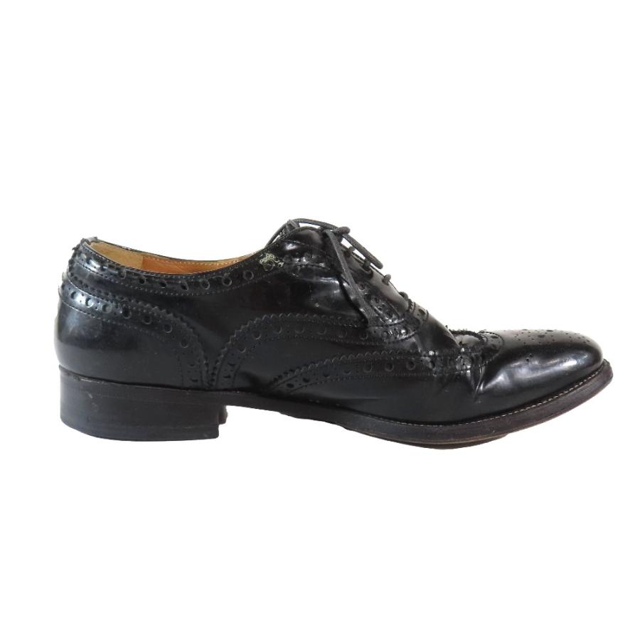 CHURCH'S チャーチ BURWOOD 3W バーウッド オックスフォードシューズ エナメル フルブローグ ウィングチップ 革靴 37.5/24.5 黒 レディース 古着 中古 | Church's | 01