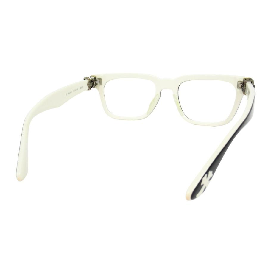美品 CHROME HEARTS クロムハーツ EASY メガネ めがね 眼鏡 CHクロス サイズ50□19-147 ブラック/ホワイト キッズ 古着 中古 | CHROME HEARTS | 02