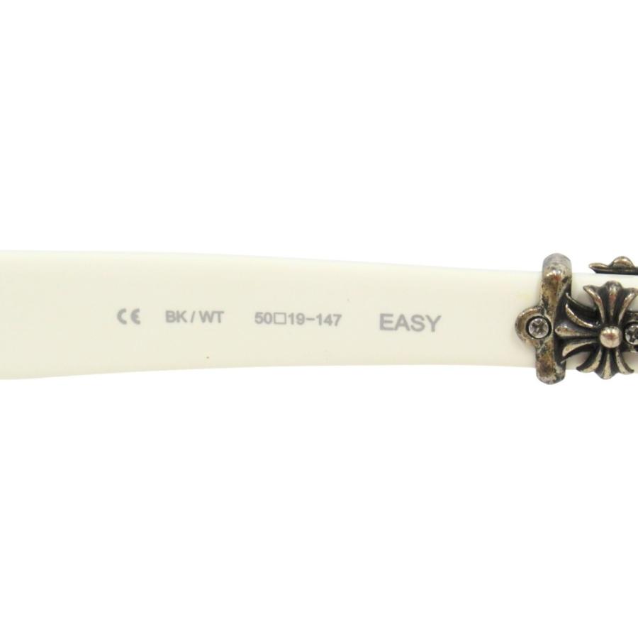美品 CHROME HEARTS クロムハーツ EASY メガネ めがね 眼鏡 CHクロス サイズ50□19-147 ブラック/ホワイト キッズ 古着 中古 | CHROME HEARTS | 05