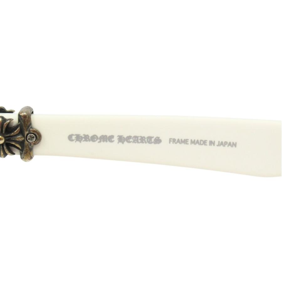 美品 CHROME HEARTS クロムハーツ EASY メガネ めがね 眼鏡 CHクロス サイズ50□19-147 ブラック/ホワイト キッズ 古着 中古 | CHROME HEARTS | 06