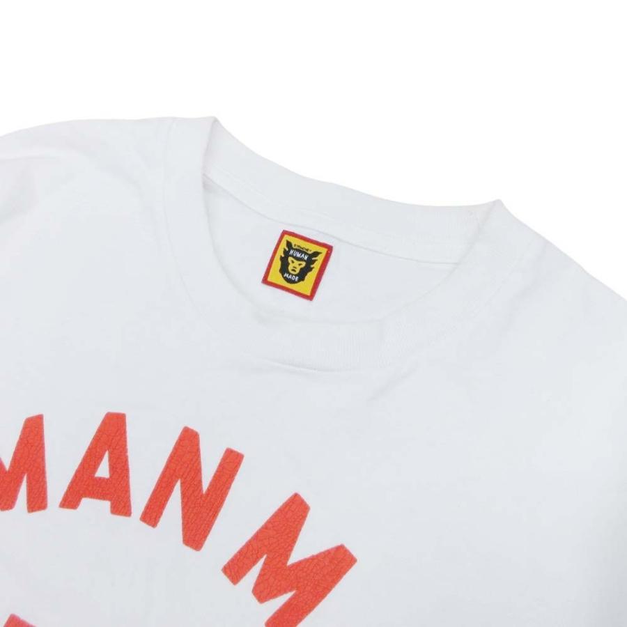 美品 HUMAN MADE ヒューマンメイド ロゴプリント Tシャツ カットソー トップス クルーネック コットン 長袖 L 白 ホワイト メンズ 古着 中古 |  | 02