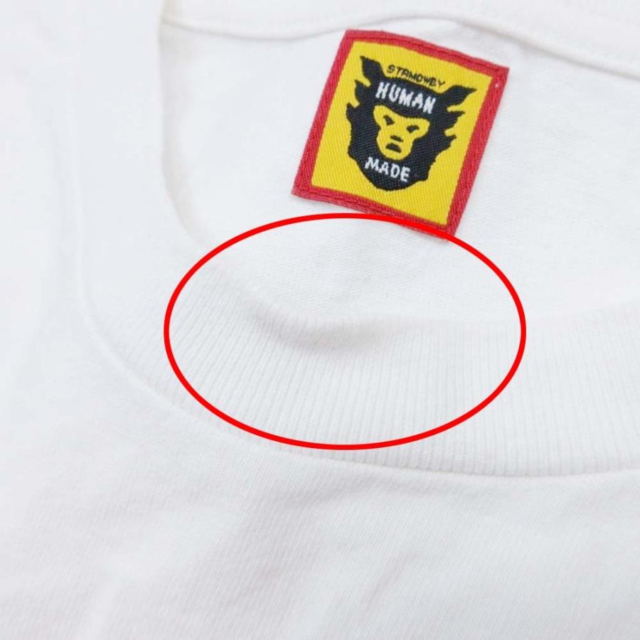 美品 HUMAN MADE ヒューマンメイド ロゴプリント Tシャツ カットソー トップス クルーネック コットン 長袖 L 白 ホワイト メンズ 古着 中古 |  | 09