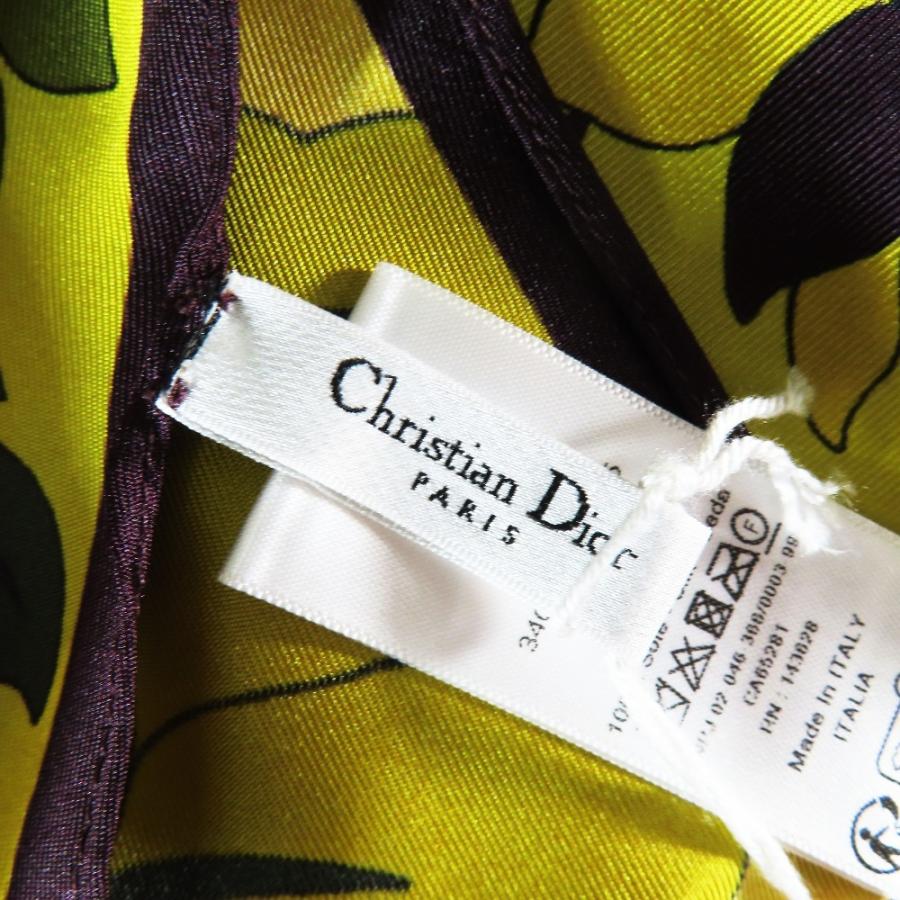 未使用 Christian Dior クリスチャンディオール フラワー ホルターネック シルク トップス カットソー シャツ ブラウス イエロー レディース 古着 中古 | Christian Dior | 03