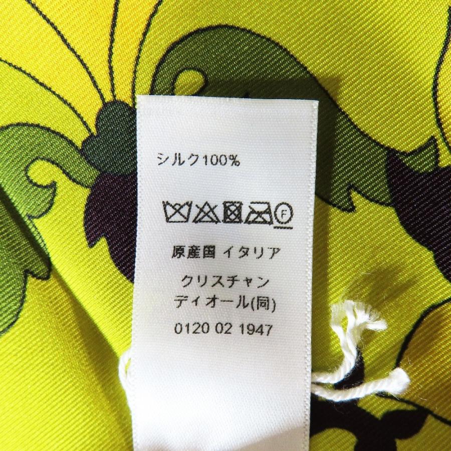 未使用 Christian Dior クリスチャンディオール フラワー ホルターネック シルク トップス カットソー シャツ ブラウス イエロー レディース 古着 中古 | Christian Dior | 05