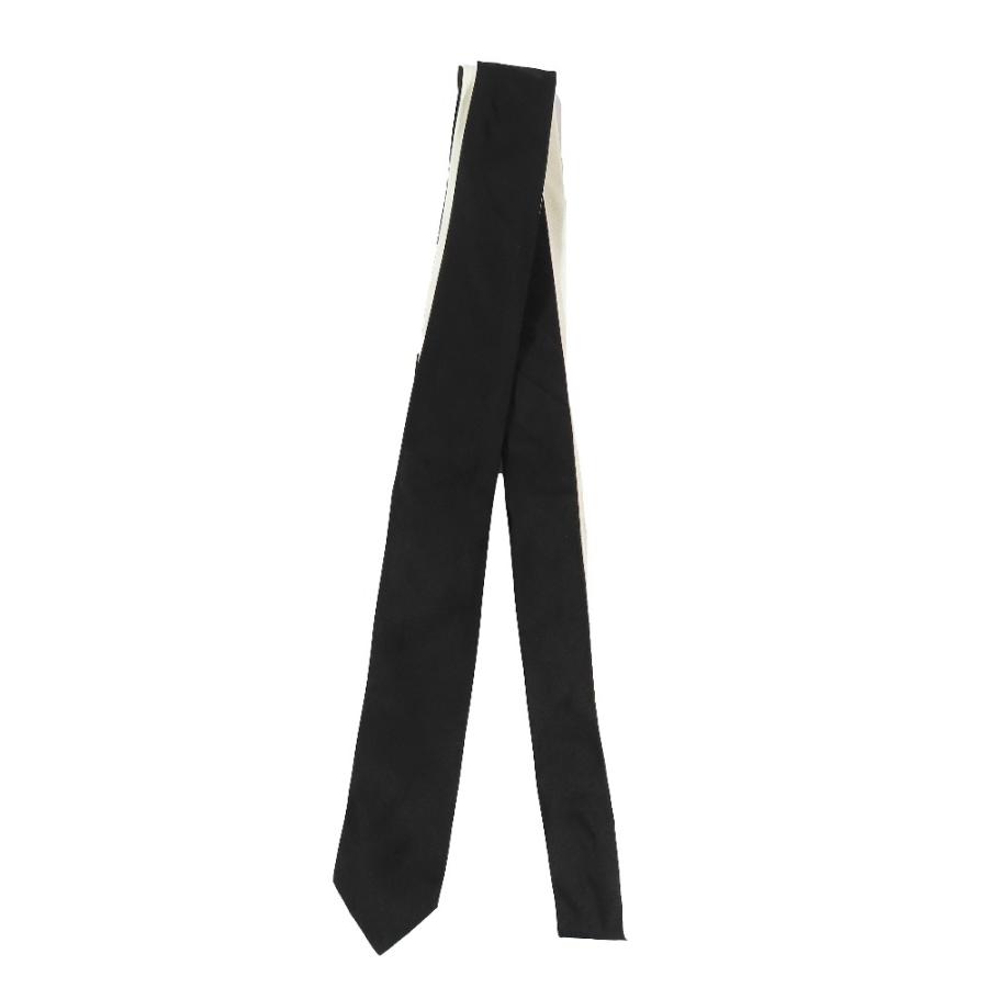 未使用 Christian Dior クリスチャンディオール シルク ナロータイ 蜂 Bee ネクタイ ネックストラップ ブラック ホワイト メンズ 古着 中古 | Christian Dior