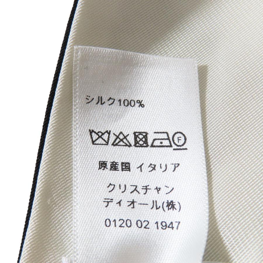 未使用 Christian Dior クリスチャンディオール シルク ナロータイ 蜂 Bee ネクタイ ネックストラップ ブラック ホワイト メンズ 古着 中古 | Christian Dior | 06