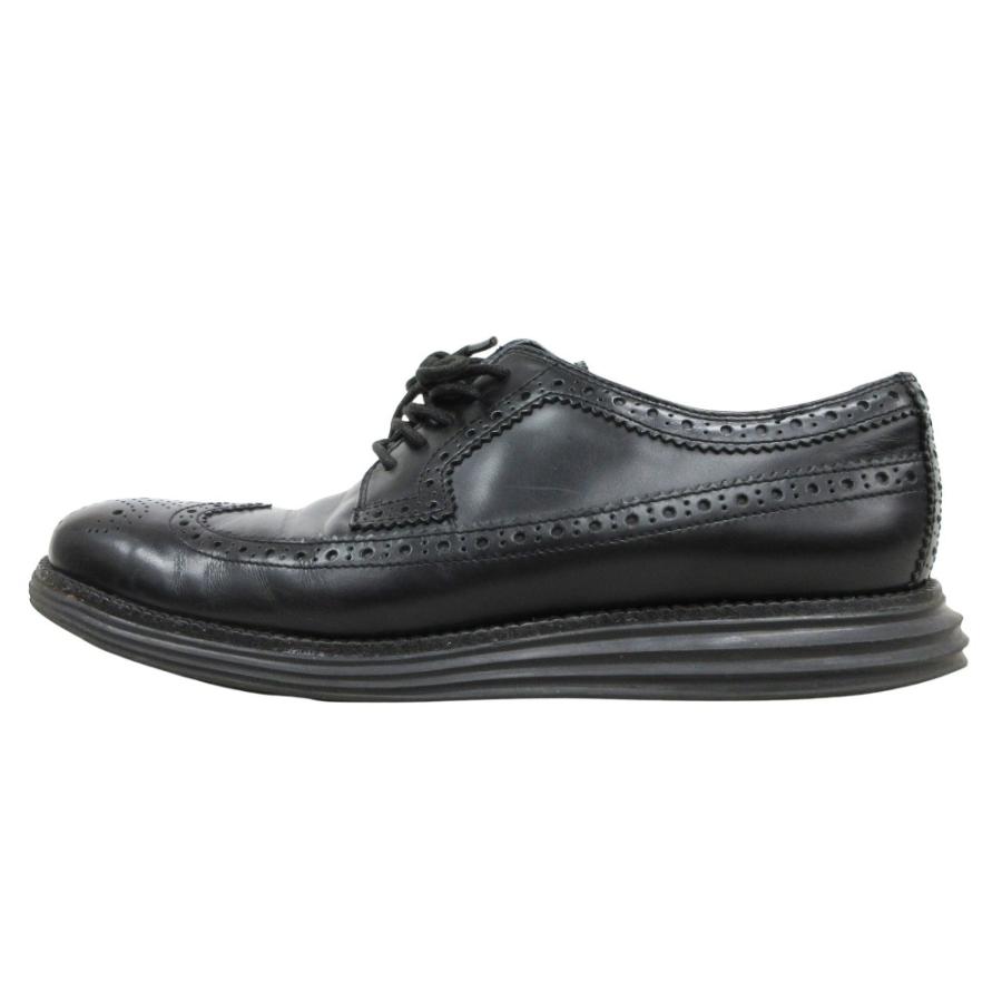 良品 COLE HAAN コールハーン ウィングチップ レザー ドレス シューズ 靴 革靴 サイズ9 26.5cm 黒 ブラック メンズ 古着 中古 | COLE HAAN