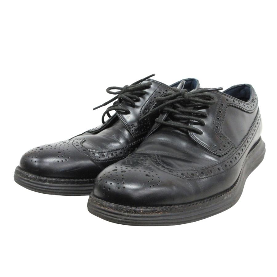良品 COLE HAAN コールハーン ウィングチップ レザー ドレス シューズ 靴 革靴 サイズ9 26.5cm 黒 ブラック メンズ 古着 中古 | COLE HAAN | 03