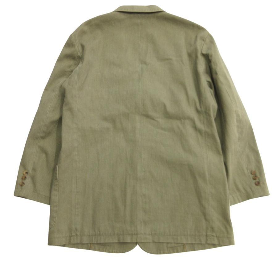 Papas パパス 4B スーツ セットアップ テーラード ジャケット ブレザー パンツ スラックス コットン M カーキ系 メンズ 古着 中古 | PAPAS | 01