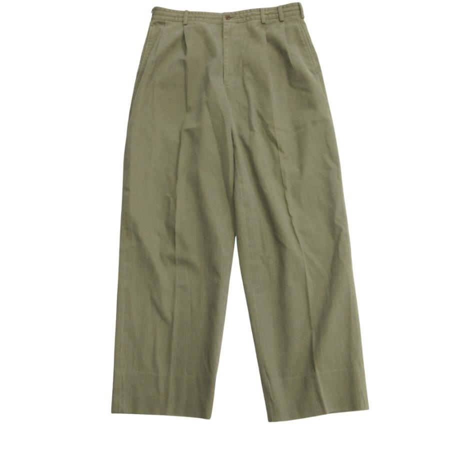 Papas パパス 4B スーツ セットアップ テーラード ジャケット ブレザー パンツ スラックス コットン M カーキ系 メンズ 古着 中古 | PAPAS | 02