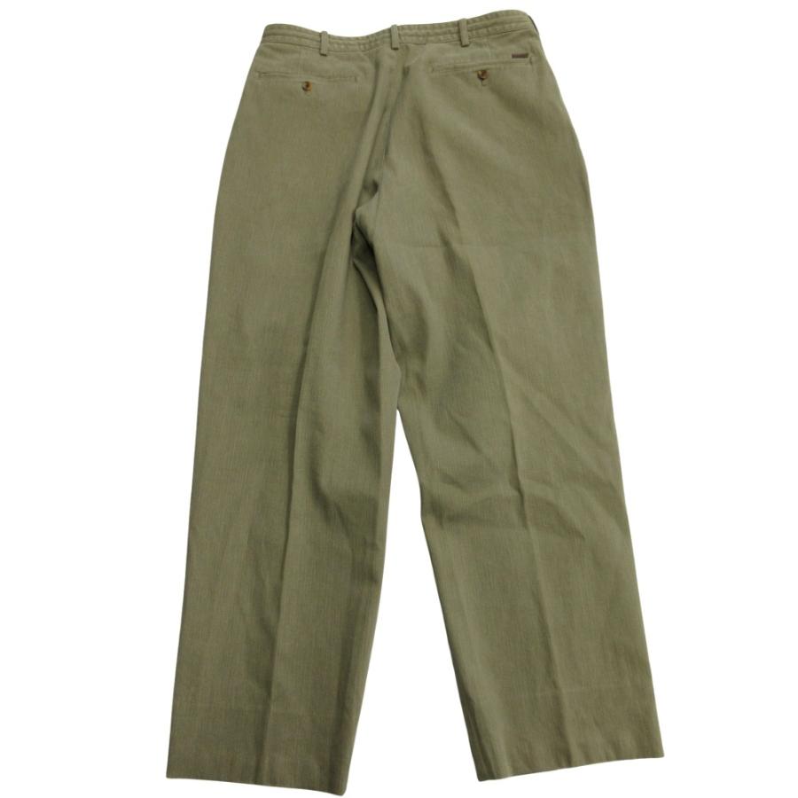 Papas パパス 4B スーツ セットアップ テーラード ジャケット ブレザー パンツ スラックス コットン M カーキ系 メンズ 古着 中古 | PAPAS | 03