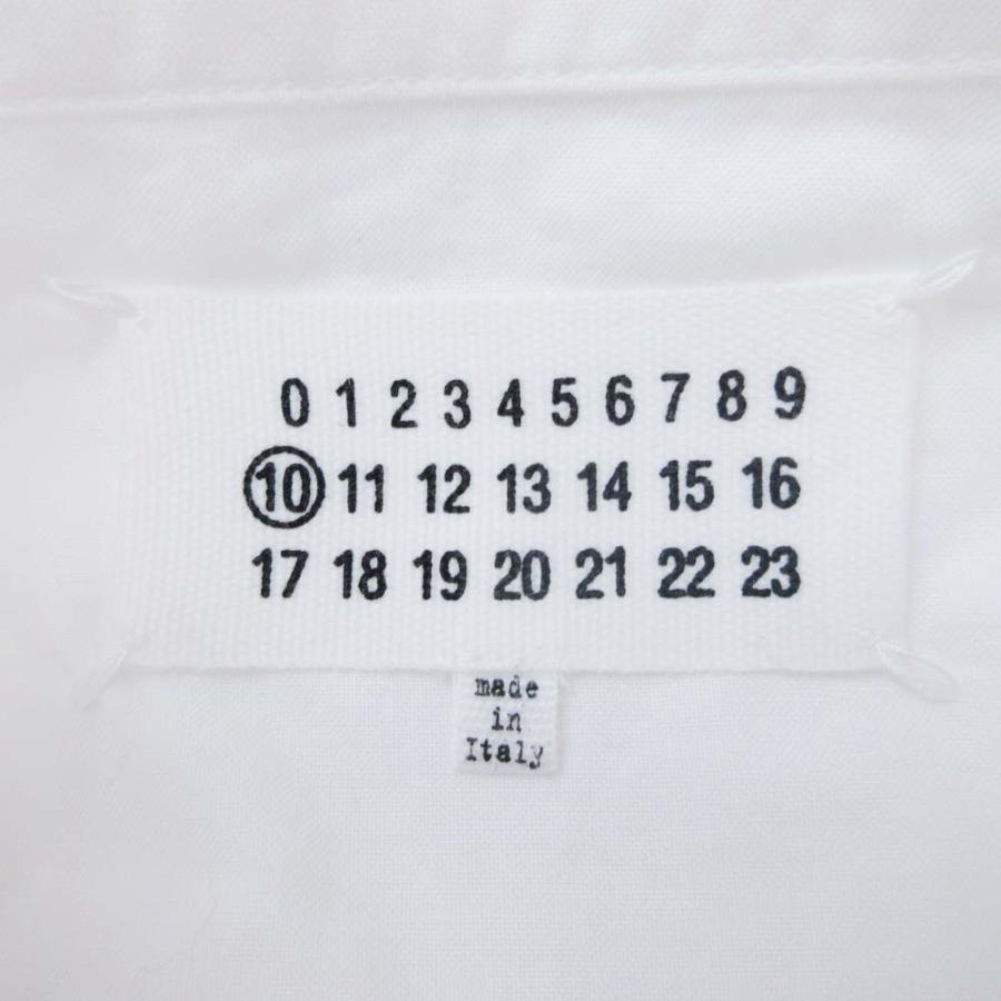 美品 Maison Margiela メゾンマルジェラ10 4ステッチ 半袖 シャツ ウィングカラー カットソー トップス コットン 46 白 ホワイト メンズ 古着 中古 | Maison Margiela | 05