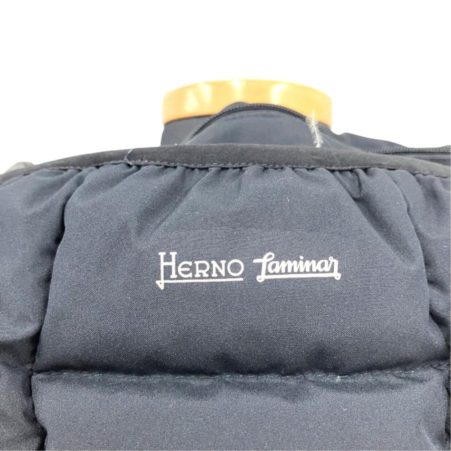 良品 Herno ヘルノ Laminar ラミナー ダウン ジャケット ブルゾン ベルト付き 2WAY PI040DL-11106-9300 サイズ42 黒 ブラック レディース 古着 中古 | HERNO | 06