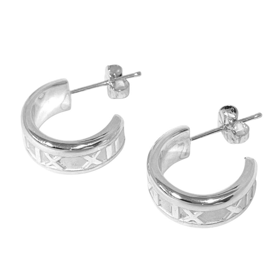 未使用に近い ティファニー ピアス アトラス ワイド フープ 片耳 シルバー TIFFANY&Co.（ティファニー） 新品同様 新品仕上げ済 アトラス フープ