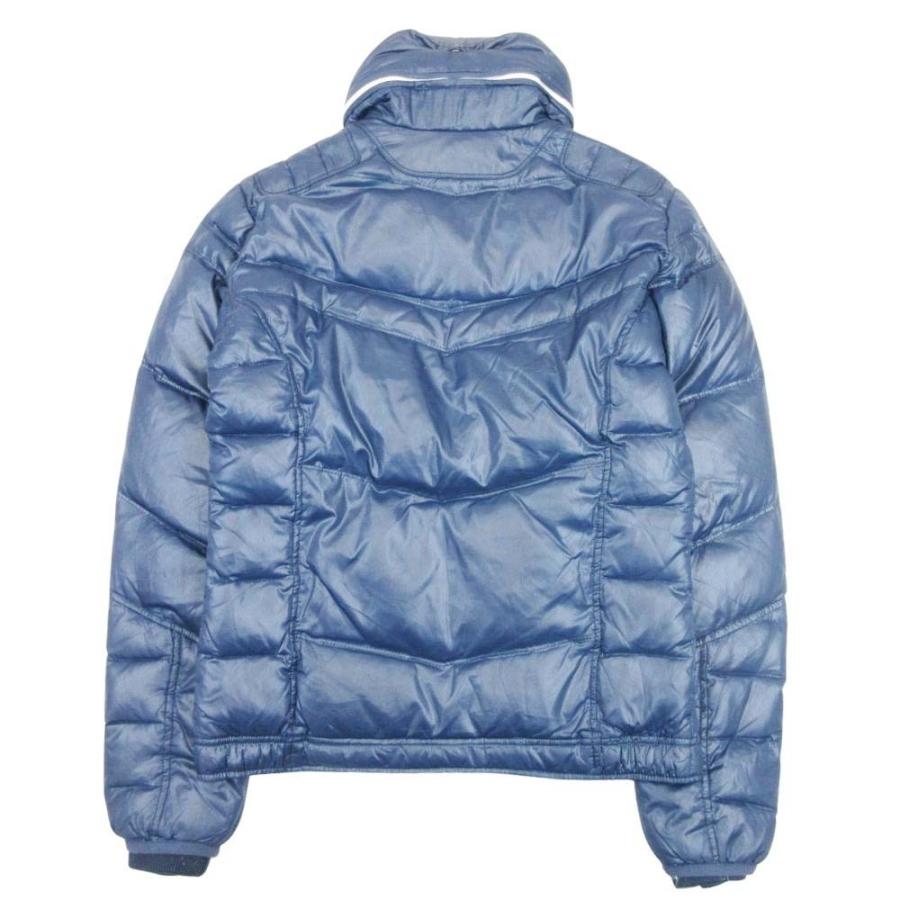 良品 DIESEL ディーゼル ダウンジャケット ナイロン キルティング ブルゾン アウター フード収納 L 紺 ネイビー メンズ 古着 中古 | DIESEL | 01