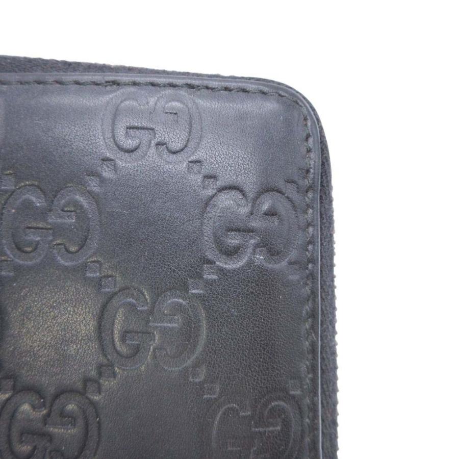 ✨美品✨グッチ　シマレザー　長財布　ロゴプレート　112724 ブラック GUCCI（グッチ） 美品 GG グッチシマ ロゴプレート 長財布 ロング