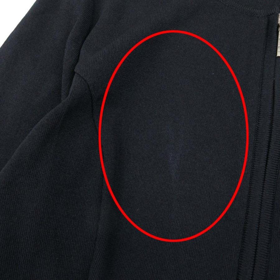 良品 FOXEY BOUTIQUE フォクシー ブティック ジップアップ 七分袖 カーディガン ニット ジャケット 羽織 42 黒 ブラック レディース 古着 中古 | FOXEY BOUTIQUE | 08